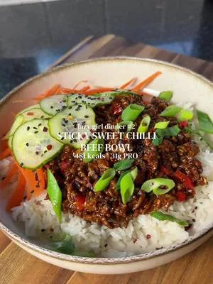 Sticky Sweet Chilli Beef Bowl