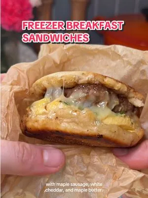 Freezer Breakfast Sandwiches with Maple Butter