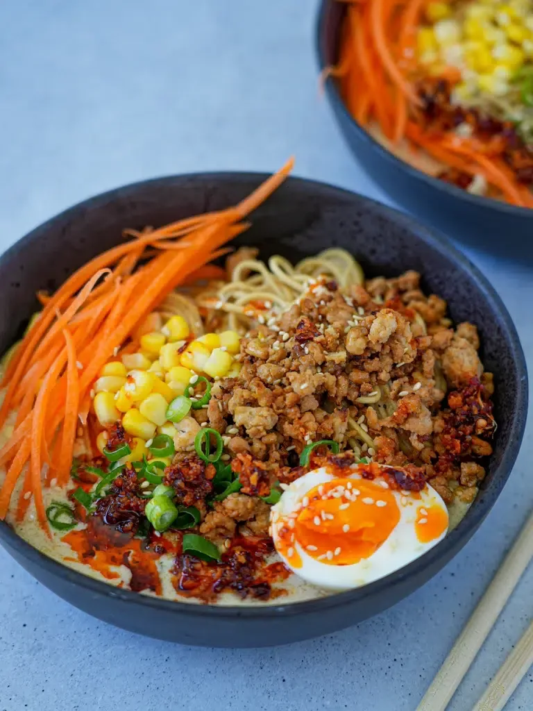 Quick Creamy Miso Chicken Ramen